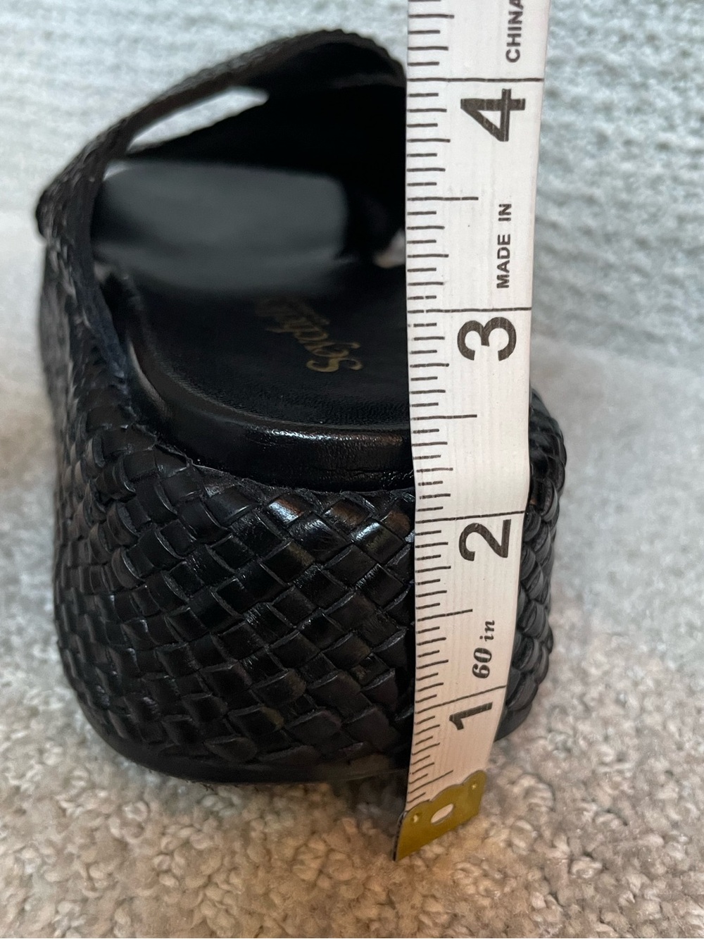 Seychelles Key West Woven Leather Platform Slides Black Sandals Women's Size 9 - Picture 11 of 11